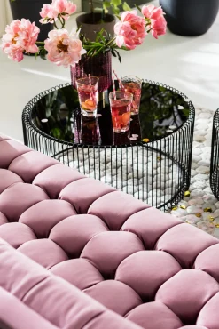 Clearance KARE Design Sofa Milchbar 223x83 cm welwetowy róż - KARE