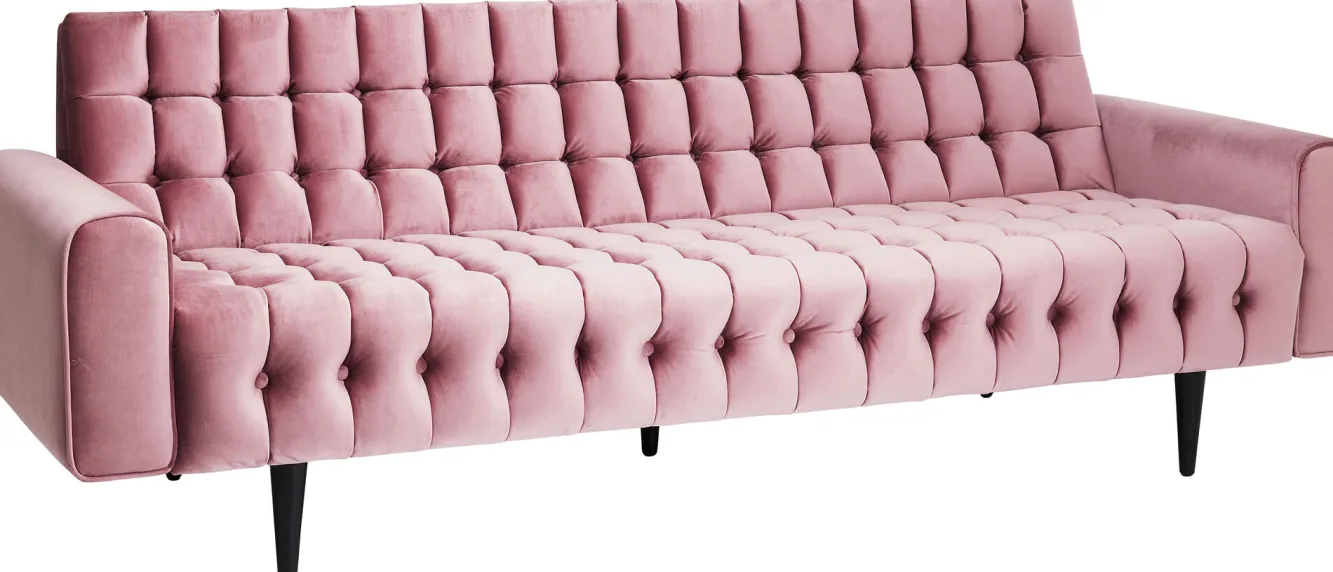 Clearance KARE Design Sofa Milchbar 223x83 cm welwetowy róż - KARE