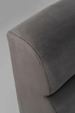 Best KARE Design Sofa modułowa 1 element zaokrąglona welurowa szara 109 cm - KARE