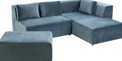Online KARE Design Sofa modułowa Infinity Velvet Ocean 306x182 cm niebieska prawa - KARE