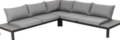 Sale KARE Design Sofa ogrodowa ze stolikiem Holiday Black 242x242 cm - KARE