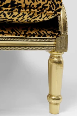 New KARE Design Sofa 2-os. glamour do salonu panterka rama złota 135 cm - KARE