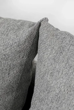 Best KARE Design Sofa 3-osobowa 219 cm tapicerowana szara nogi czarne - KARE