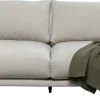 Discount KARE Design Sofa 3-osobowa do salonu kremowa z czarnymi stalowymi nogami 245 cm - KARE