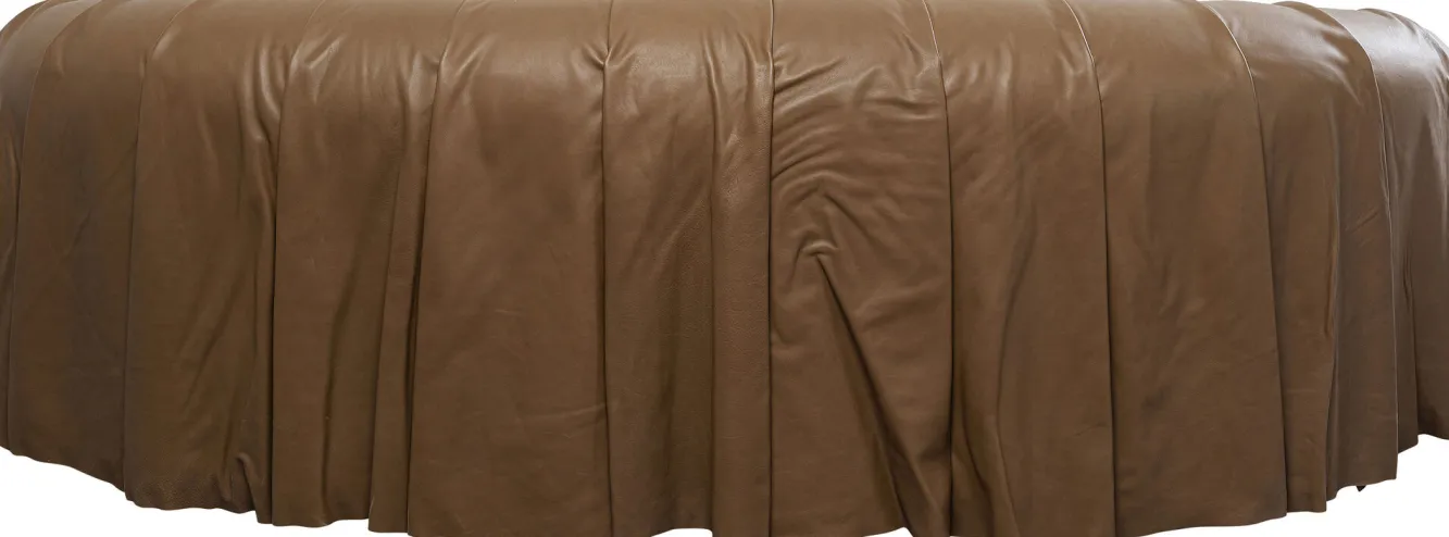 Outlet KARE Design Sofa 3-osobowa pikowana brązowa skóra semianilinowa 226 cm - KARE