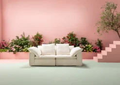 New KARE Design Sofa 3-osobowa skandynawska biała z poduszkami 230 cm - KARE