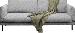 Fashion KARE Design Sofa 3-osobowa w kolorze szarym nogi stalowe czarne 230 cm - KARE