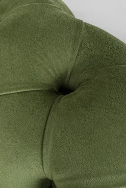 Outlet KARE Design Sofa 3-osobowa welurowa pikowana zielona glamour 240 cm nogi złote - KARE