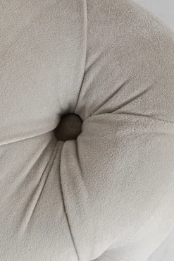 Clearance KARE Design Sofa 3-osobowa welurowa pikowana beżowa glamour 240 cm nogi czarne - KARE