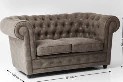 Outlet KARE Design Sofa Oxford Vintage Smart 2 os. 160 cm - KARE