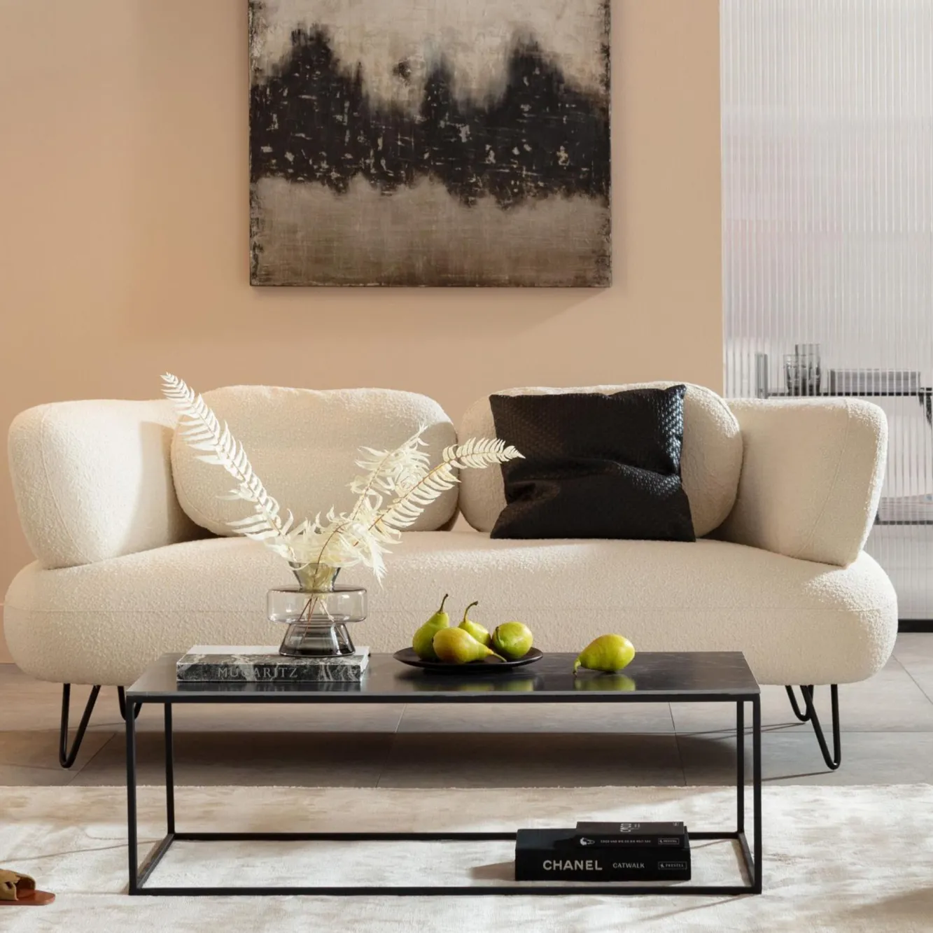 Outlet KARE Design Sofa Peppo 2-os. 182 cm biała - KARE