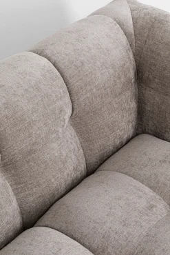 Outlet KARE Design Sofa pikowana 3-osobowa jasnobrązowa 240 cm - KARE
