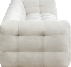 Fashion KARE Design Sofa pikowana 3-osobowa kremowa 240 cm - KARE