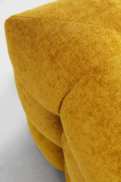 Discount KARE Design Sofa pikowana 3-osobowa żółta 240 cm - KARE