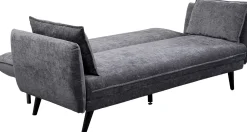 Discount KARE Design Sofa rozkładana do salonu szara nogi czarne drewniane 216 cm - KARE