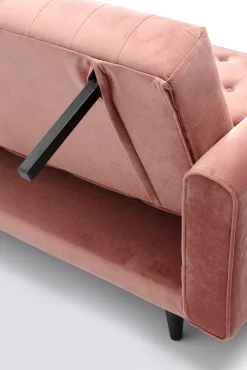 Hot KARE Design Sofa rozkładana Milchbar 219 cm jasnoróżowa - KARE