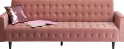 Hot KARE Design Sofa rozkładana Milchbar 219 cm jasnoróżowa - KARE