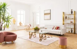 Best KARE Design Sofa rozkładana Milchbar 219 cm beżowa - KARE