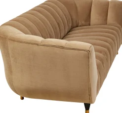 Fashion KARE Design Sofa Spectra 245x71 cm brązowa welurowa - KARE