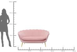 Hot KARE Design Sofa Water Lily 2-os. 132 cm jasnoróżowa - KARE