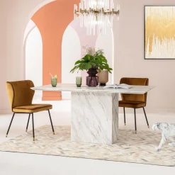 Clearance KARE Design Stół Artistico Marble 160x90 cm biały - KARE