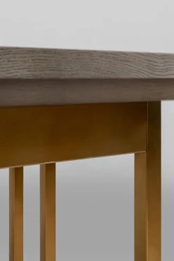 Hot KARE Design Stół Cesaro 200x100 cm naturalny - nogi złote - KARE