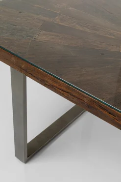 Hot KARE Design Stół Conley 180x90 cm brązowy nogi stalowe - KARE