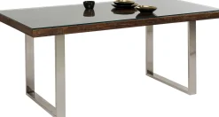 Sale KARE Design Stół Conley 180x90 cm brązowy nogi chromowane - KARE