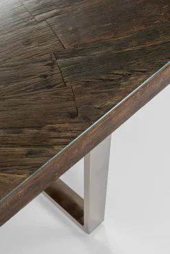 Sale KARE Design Stół Conley 180x90 cm brązowy nogi chromowane - KARE