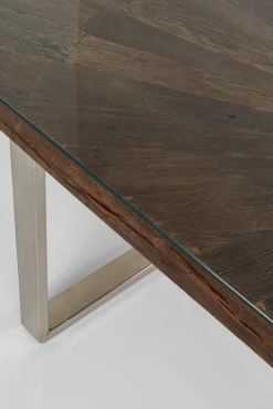 Sale KARE Design Stół Conley 180x90 cm brązowy nogi chromowane - KARE