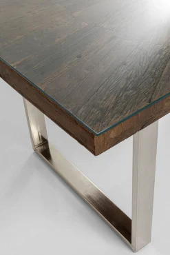 Sale KARE Design Stół Conley 180x90 cm brązowy nogi chromowane - KARE