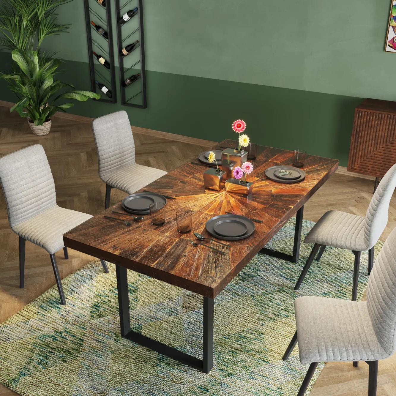 New KARE Design Stół Conley 180x90 cm nogi czarne - KARE