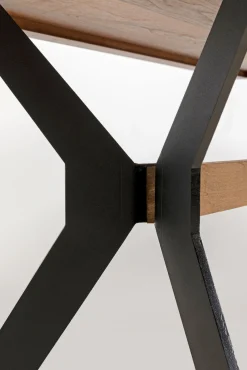 Online KARE Design Stół do jadalni blat fornirowany orzech nogi czarne stalowe 200x90 cm - KARE