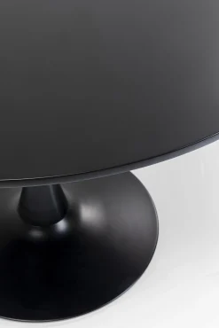 Best KARE Design Stół do jadalni czarny blat MDF noga stalowa Ø110 cm - KARE