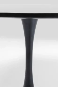 Best KARE Design Stół do jadalni czarny blat MDF noga stalowa Ø110 cm - KARE