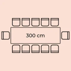 Sale KARE Design Stół duży do jadalni blat drewno mango nogi stalowe 300x110 cm - KARE