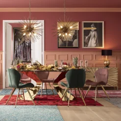 Fashion KARE Design Stół Gloria 200x100 cm złoty - KARE