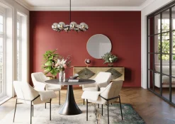 Outlet KARE Design Stół Grande Possibilita Ø120 cm czarny - blat marmur - KARE