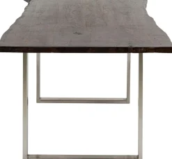 Hot KARE Design Stół Harmony Walnut 160x80 cm akacja nogi chromowe matowe - KARE