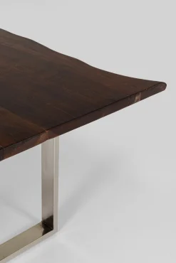 Hot KARE Design Stół Harmony Walnut 160x80 cm akacja nogi chromowe matowe - KARE
