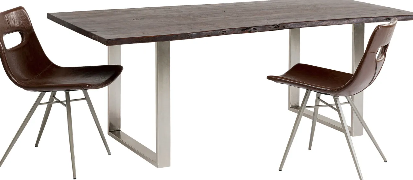 Hot KARE Design Stół Harmony Walnut 160x80 cm akacja nogi chromowe matowe - KARE