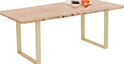Fashion KARE Design Stół Harmony 160x80 cm akacja - nogi złote - KARE