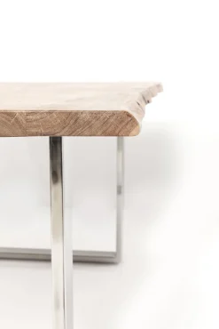 Best KARE Design Stół Harmony 160x80 cm akacja nogi srebrne - KARE