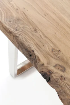 Discount KARE Design Stół Harmony 180x90 cm akacja nogi chromowe matowe - KARE