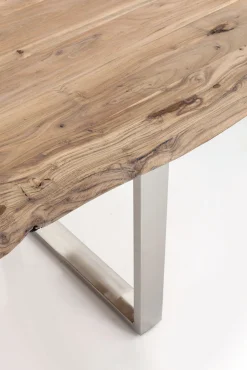 Discount KARE Design Stół Harmony 180x90 cm akacja nogi chromowe matowe - KARE