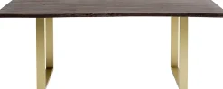 Hot KARE Design Stół Harmony 180x90 cm ciemnobrązowy - nogi złote - KARE
