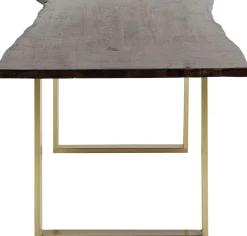 Clearance KARE Design Stół Harmony 200x100 cm ciemnobrązowy - nogi złote - KARE