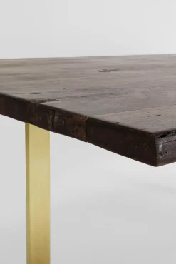 Clearance KARE Design Stół Harmony 200x100 cm ciemnobrązowy - nogi złote - KARE