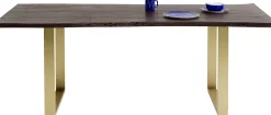 Clearance KARE Design Stół Harmony 200x100 cm ciemnobrązowy - nogi złote - KARE