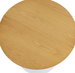 Clearance KARE Design Stół Invitation Set Ø90 cm naturalny noga biała - KARE